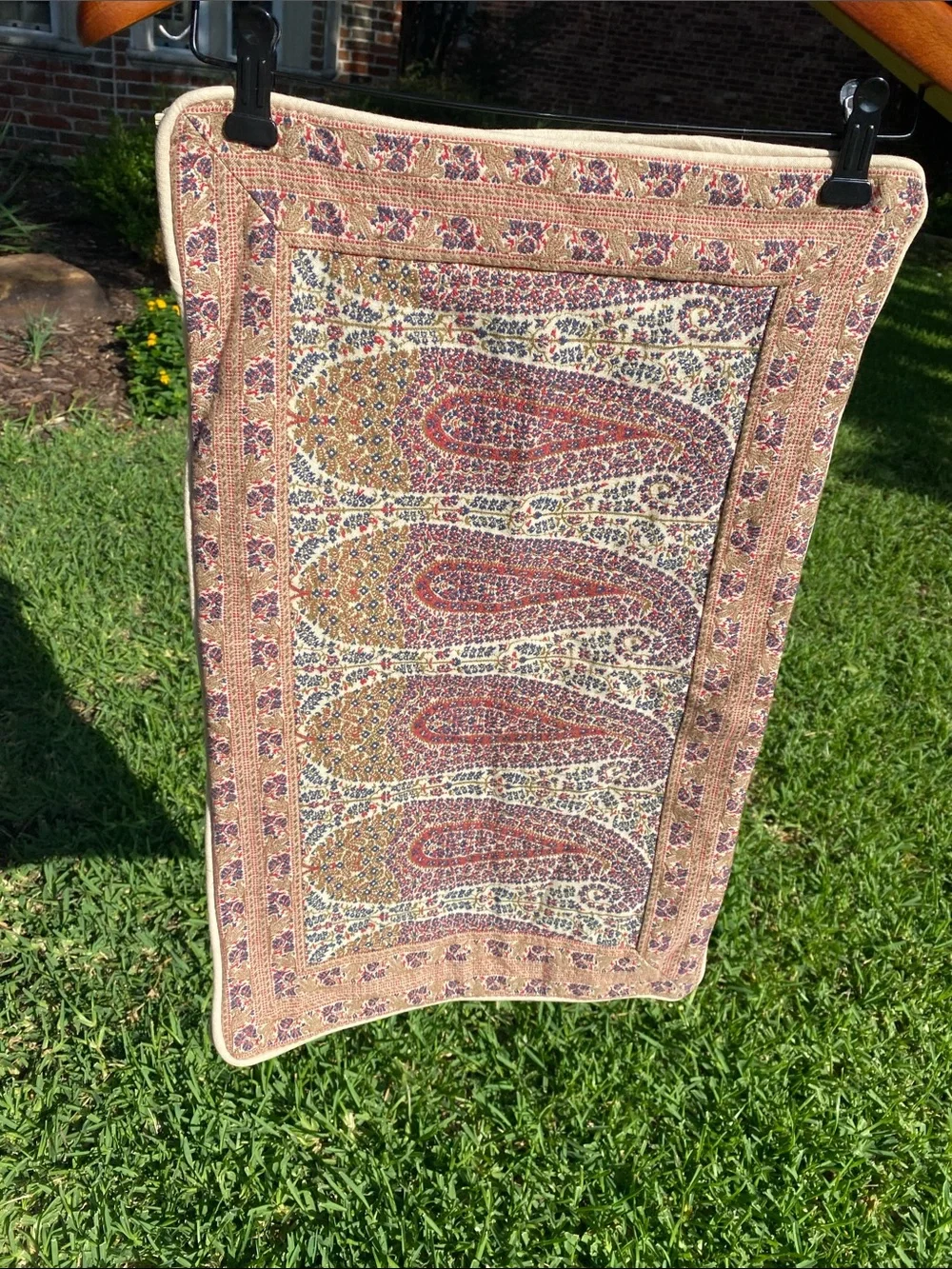 Pottery Barn Cotton Floral Paisley Pillow Cover 16” x 26”